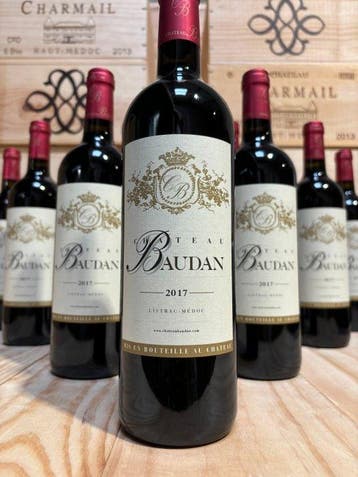 2017 Château Baudan - Haut-Médoc - 12 Flessen (0.75 liter), Nieuw