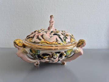 Schaal - Porselein - Capodimonte-stijl