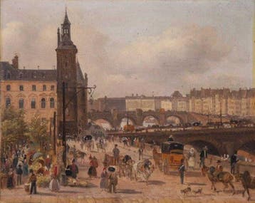 Giuseppe Canella (1788-1847) - Il mercato dei fiori, la