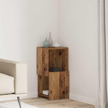 vidaXL Hoekkast 30,5x30x65cm Bewerkt hout Oudhout, Verzenden, Nieuw