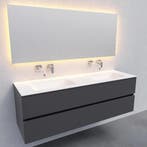 Badkamermeubel Solid Surface AQS Oslo 150x46 cm Dubbel Mat, Huis en Inrichting, Badkamer | Badkamermeubels, Ophalen of Verzenden