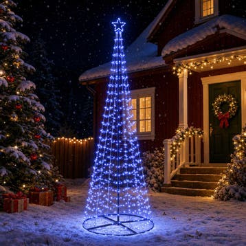 vidaXL LED-kerstboom spiraal met voet EKENAS 300 cm 475, Verzenden, Nieuw