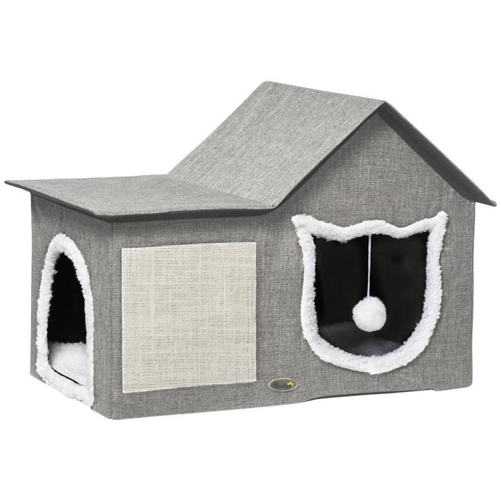 TRUUSK Kattenhol met Kraboppervlak en Dubbele Deuren - Knuff, Diversen, Schoolbenodigdheden, Nieuw, Verzenden