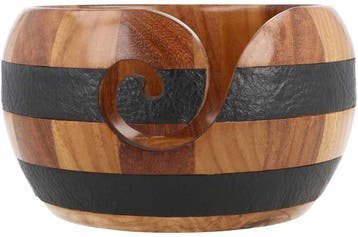 Scheepjes Yarn Bowl - Teakhout/Rozenhout/Leer - 13x9cm, Ophalen of Verzenden, Nieuw