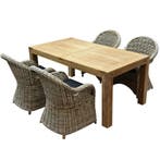 Macau Krista dining tuinset 180x95xH77.5 cm 5-delig rotan, Ophalen of Verzenden, Nieuw