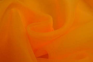 Organza stof - Oranje - Per 15 of 50 meter, Overige materialen, 120 cm of meer, Oranje, Ophalen of Verzenden