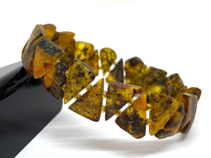 Geometrisch Bos: Authentiek Ongepolijst Baltische amber, Verzamelen, Mineralen en Fossielen