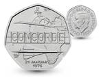 Officiële 50 pence munt 50 jaar Concorde UK 2026, Verzenden