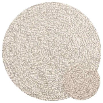 Rond Vloerkleed PP 90cm | UV-bestendig | Laatste Stuk!, 50 tot 100 cm, Rond, Zo goed als nieuw, Natuurlijke jute-look