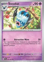 Swoobat 033/091 reverse holo Paldean Fates, Ophalen of Verzenden, Nieuw, Losse kaart, Foil
