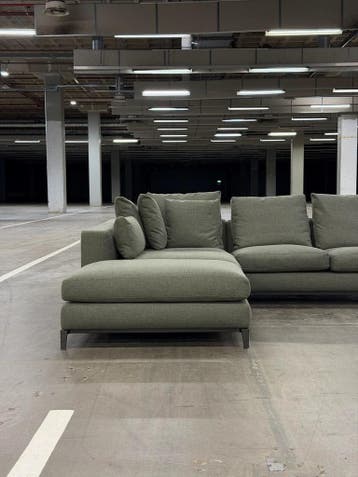Minotti Andersen Hoekbank | Groen (NIEUWSTAAT), Huis en Inrichting, Banken | Bankstellen, 300 cm of meer, Ophalen of Verzenden