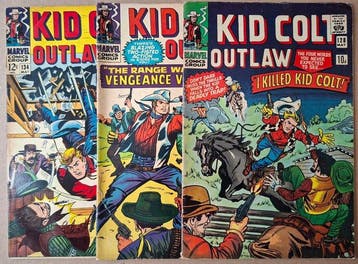 Kid Colt Outlaw #128 UK variant, 129 UK variant, 134 - 3, Nieuw