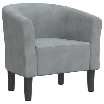 Kuipstoel Fluweel Donkergrijs | Retourdeal 70% Korting, Huis en Inrichting, Fauteuils, Gebruikt, Minder dan 75 cm, Ophalen of Verzenden