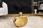 Handgemaakte vaas ORIENT L 50cm goud metaal gehamerd design, Ophalen of Verzenden, Nieuw