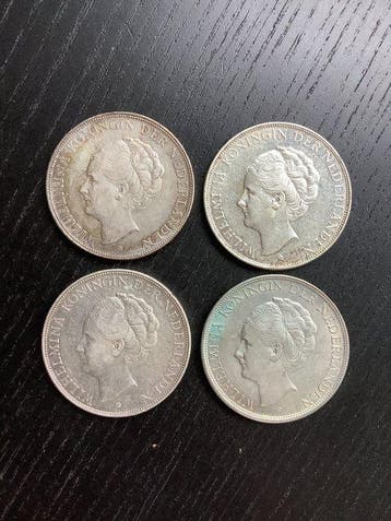 Nederland. Wilhelmina. 2 1/2 Gulden 1937-1943 (Zonder, Postzegels en Munten, Munten | Nederland