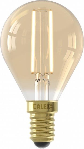 Calex Lichtbron E14 Kogellamp - Glas - Goud - 5 x 8 x 5 cm (, Huis en Inrichting, Lampen | Hanglampen, Verzenden, Nieuw