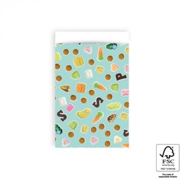 5x Cadeauzakje Strooigoed Sinterklaas 12x19cm (Per 5 stuks), Ophalen of Verzenden, Nieuw, Cadeauzakje