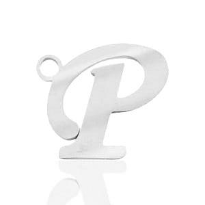 Roestvrij stalen (RVS) Stainless steel bedels initial P, Ophalen of Verzenden, Nieuw, Bedel
