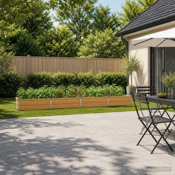 vidaXL Verhoogd Tuinbed Naturel 320 x 40 x 24 cm koudgewalst, Minder dan 30 cm, Verzenden, Minder dan 60 cm, Nieuw