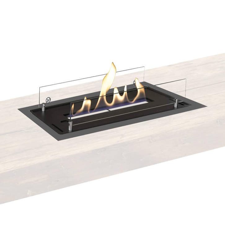 Xaralyn Bio-ethanol brander L met inbouwprofiel Zwarte, Huis en Inrichting, Haarden, Elektrische haard, Nieuw, Verzenden