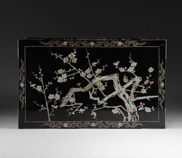 Schrijftafel  (bundai) - Gelakt hout, parelmoer (raden) -