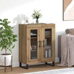vidaXL Dressoir Artisan Eiken 69,5 x 34 x 90 cm Bewerkt hout, Huis en Inrichting, Kasten | Dressoirs, Verzenden, Nieuw, Overige houtsoorten