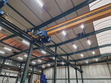 Abus enkelligger bovenloopkraan ± 14.800mm x 10t 001664U, Doe-het-zelf en Verbouw, Gereedschap | Overige machines, Ophalen, Gebruikt