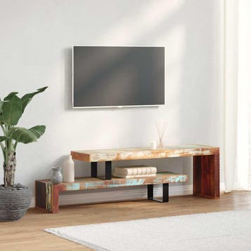 vidaXL Tv-meubel massief gerecycled hout, Minder dan 50 cm, Verzenden, 100 tot 150 cm, Nieuw