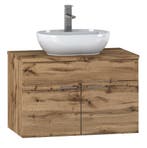 Wastafelkast Colorado 80 x 46 x 52 cm - Eiken - Badmeubel, Verzenden, Nieuw, Wastafelkast