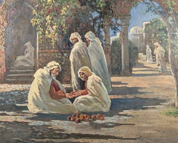 Rogelio López (1880-1927) - North African Market Scene
