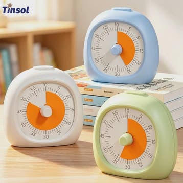 Visuele Timer 60 Minuten - Stille Tijdmanagement Hulp voor K, Verzenden, Nieuw
