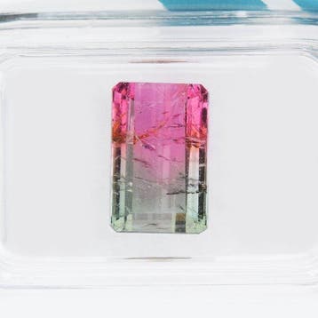 1 pcs Groen, Roze, Grijs Toermalijn - 2.87 ct -, Nieuw