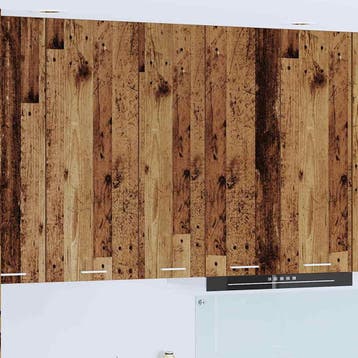 vidaXL Hangkast met opslag Oudhout 30 x 31 x 100 cm Bewerkt, Verzenden, Nieuw, Bruin