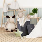 Bamboe Wasmand Curly - 72 L - Grijs - Uitneembare Waszak, Verzenden, Nieuw