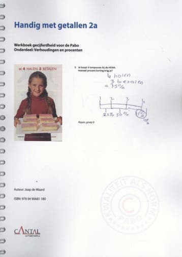 Handig met getallen 2a Verhoudingen en procenten, Verzenden, Gelezen, Jaap de Waard