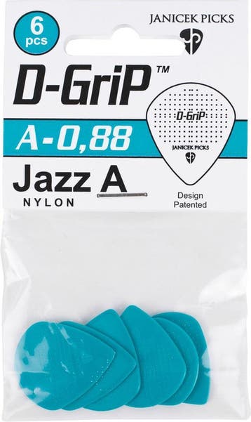Janicek Picks D-Grip Jazz A plectrum 0.88 mm 6-pack, Ophalen of Verzenden, Nieuw, Elektrische gitaar