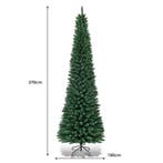 2dekans | Coast Potlood Kerstboom 270 cm Groen - Slanke, Diversen, Kerst, Ophalen of Verzenden, Zo goed als nieuw