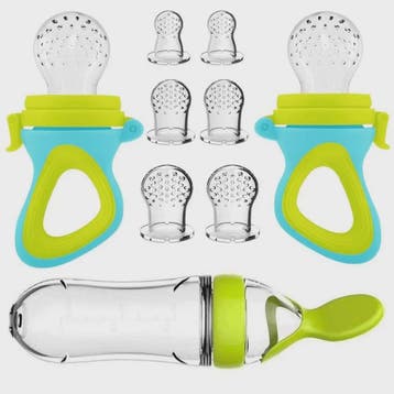 Baby Voeding Set: Silicone Fruit Speen & Lepel Flesje voor B, Verzenden, Nieuw