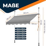 Klemluifel - Balkon luifel - Verticale luifel - 250 cm - Gri, Verzenden, Zo goed als nieuw