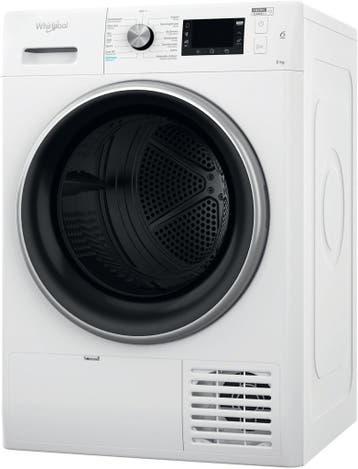 Whirlpool FFTM228X2BSBE - Warmtepompdroger - 8 kg - 64 dB -, Ophalen of Verzenden, Zo goed als nieuw, Voorlader, 85 tot 90 cm