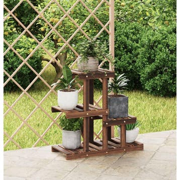 vidaXL Plantenstandaard 58x25x51 cm massief vurenhout, Verzenden, Nieuw