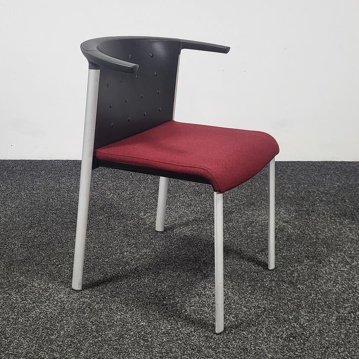Wilkhahn Confair Vergaderstoel | Bordeauxrood, Huis en Inrichting, Stoelen, Gebruikt, Ophalen of Verzenden