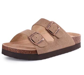 Nieuwe Kurk Sandalen - Slippers van koeleer - Tweebandmodel, Kleding | Dames, Schoenen, Verzenden, Nieuw, Sandalen of Muiltjes