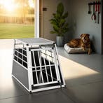 Hondenbench single met rechte achterwand - 65 x 90 x 69,5 cm, Verzenden, Nieuw