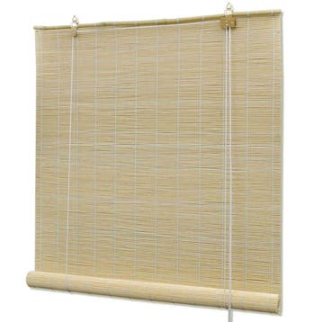 vidaXL Rolgordijn 140x160 cm bamboe naturel, Huis en Inrichting, Verzenden, Nieuw, Beige