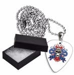 Doodshoofd plectrum ketting, sleutelhanger of oorbellen, Ophalen of Verzenden, Nieuw