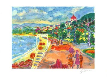 Gérard Vieillevie (1939-1992) - La promenade des Anglais, Antiek en Kunst