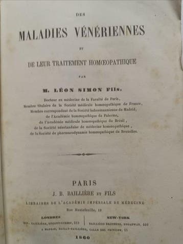 Léon Simon Fils - Des Maladies Vénériennes et de leur