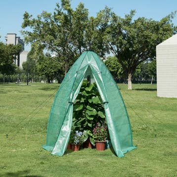 [en.casa] Tuinkas Hunze foliekas 183xØ160 cm groen, Verzenden, Nieuw