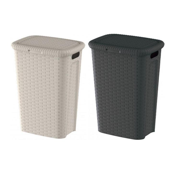 Weave Wasmand – 53 Liter – Set van 2 – Donkergrijs &, Tuin en Terras, Droogmolens en Wasrekken, Ophalen of Verzenden